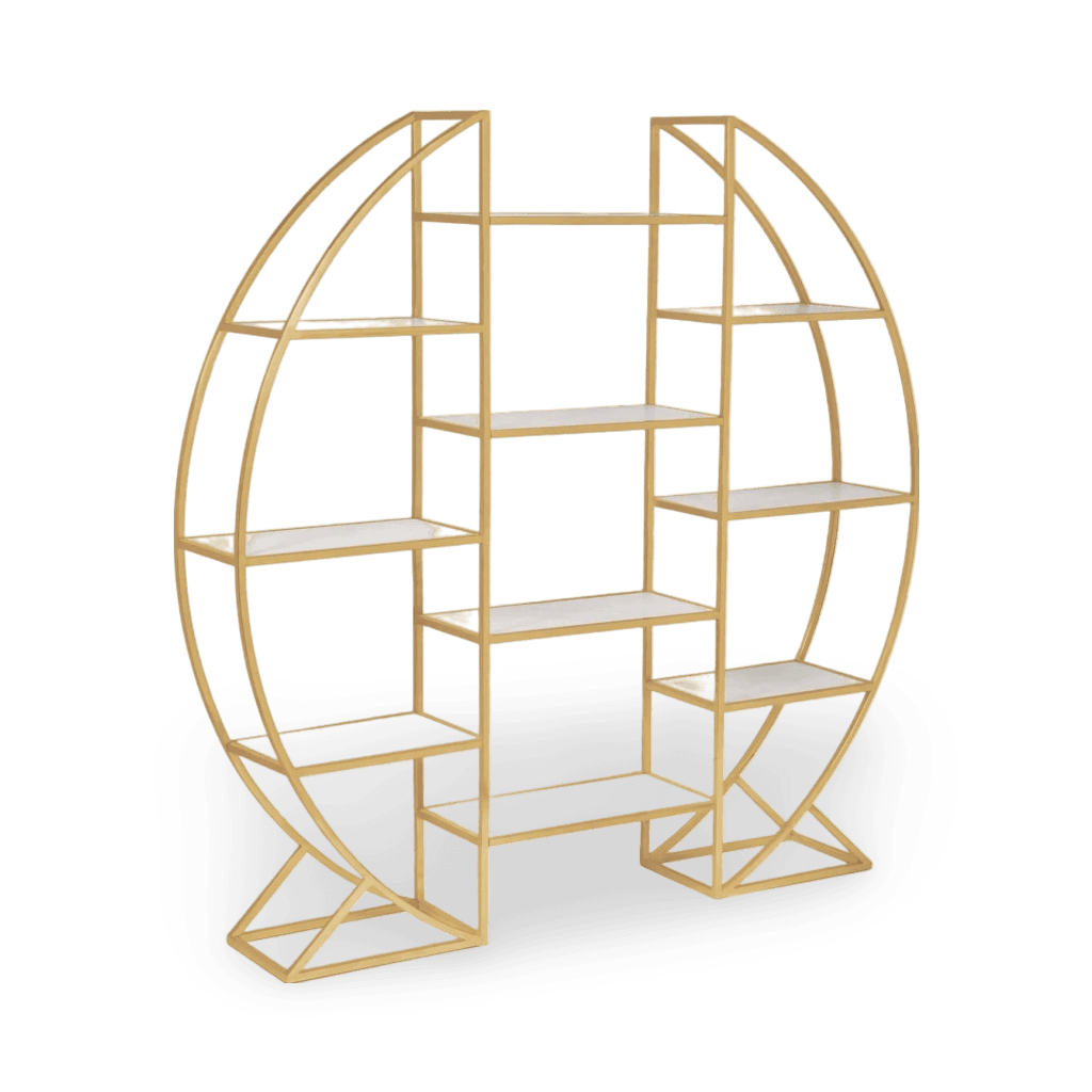 Hoop Etagere - Natural Brass