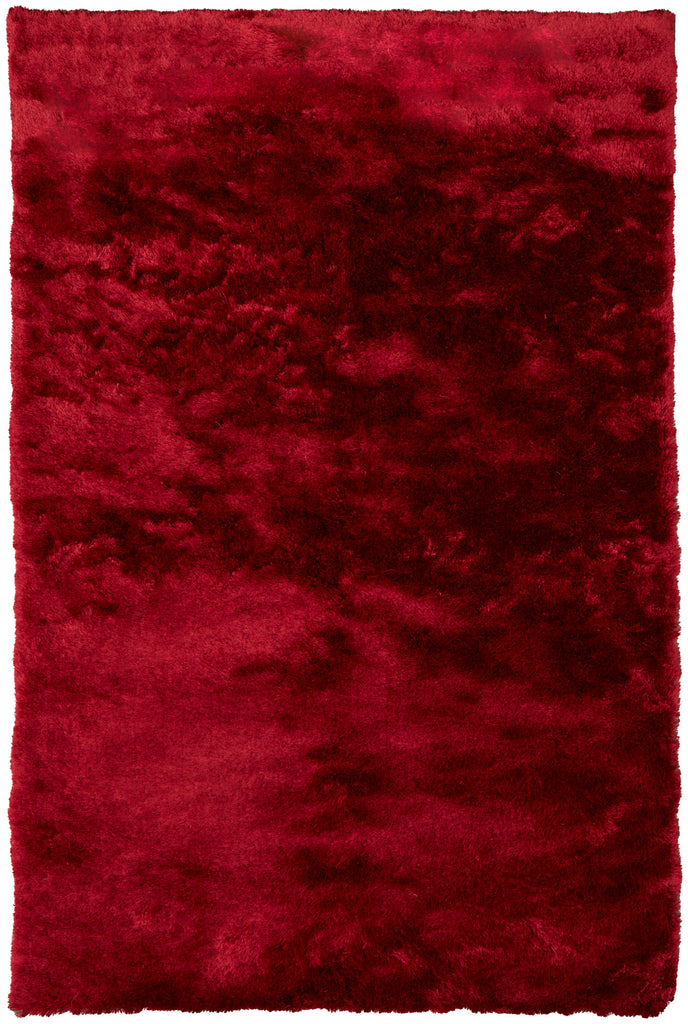 Indochine Modern Solid Red Purple Area Rug (2' x 3'4")