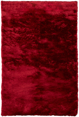 Indochine Modern Solid Red Purple Area Rug (8' x 8')