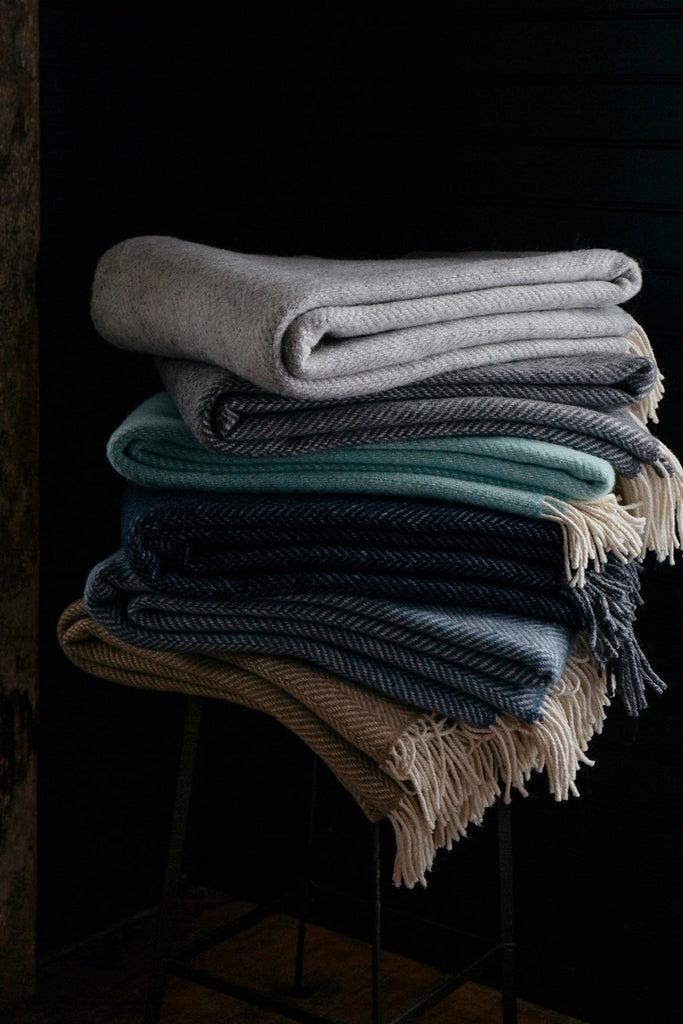 Herringbone with Cashmere Throws