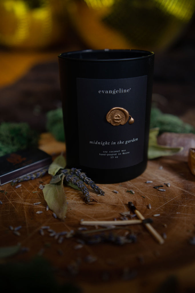 Evangeline Candle - Midnight In The Garden, Ledge Label