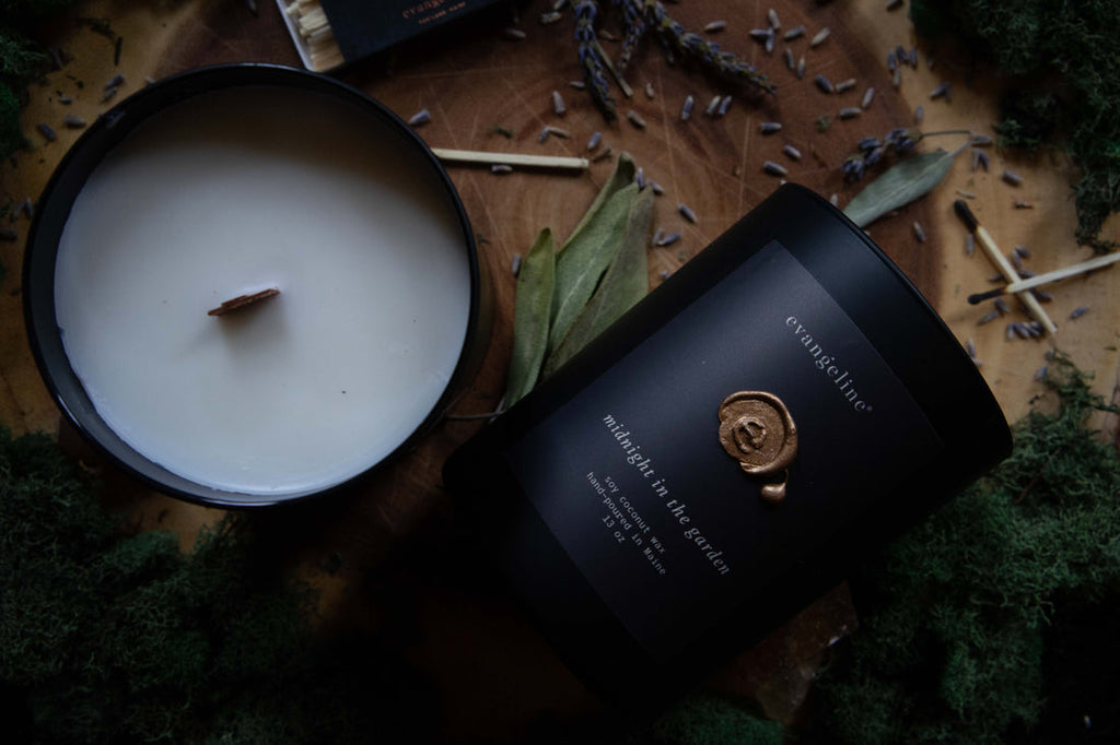 Evangeline Candle - Midnight In The Garden, Ledge Label