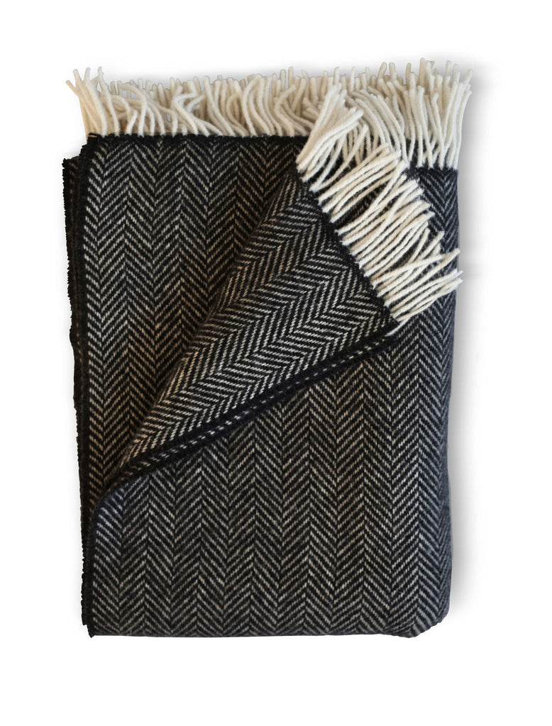 Herringbone with Cashmere Throws