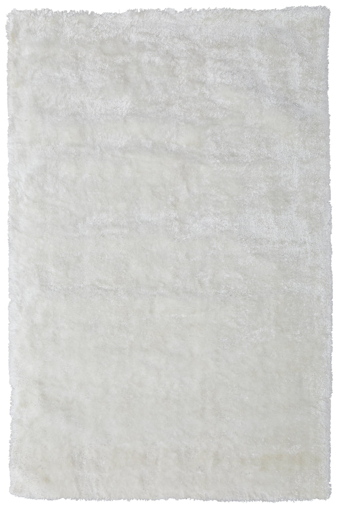 Blunham Modern Solid White Ivory Area Rug (1'8" x 2'10")