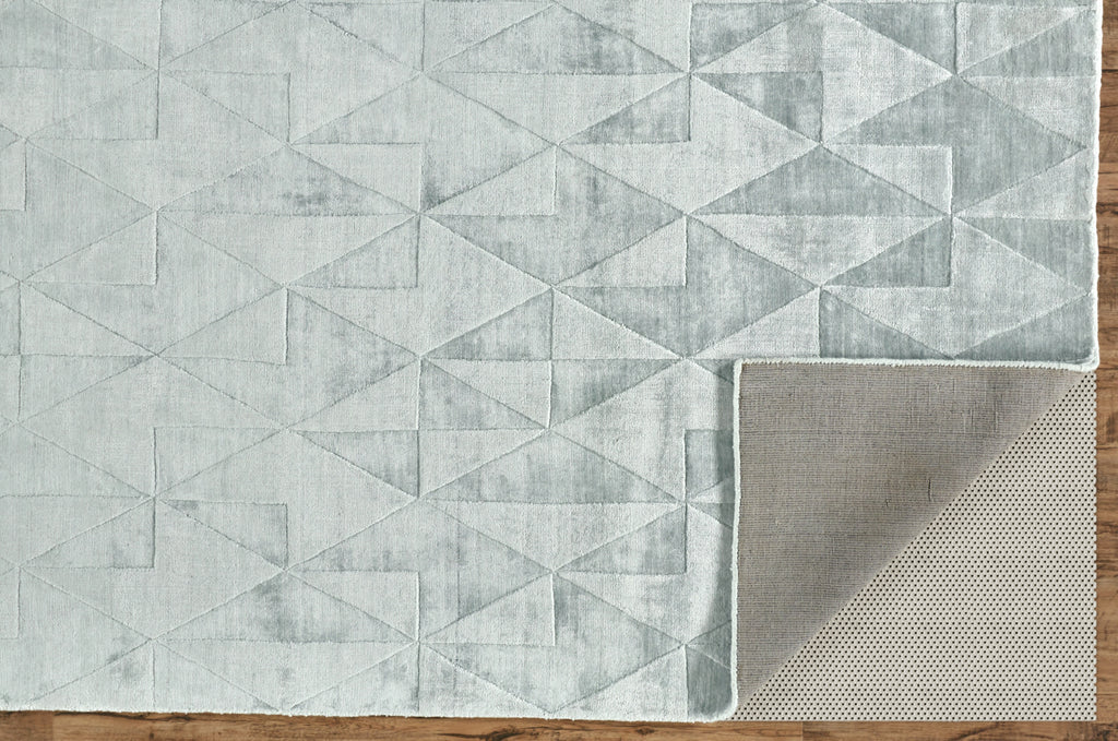 Gramercy Modern Geometric Gray Ivory Silver Area Rug (7'9" x 9'9")