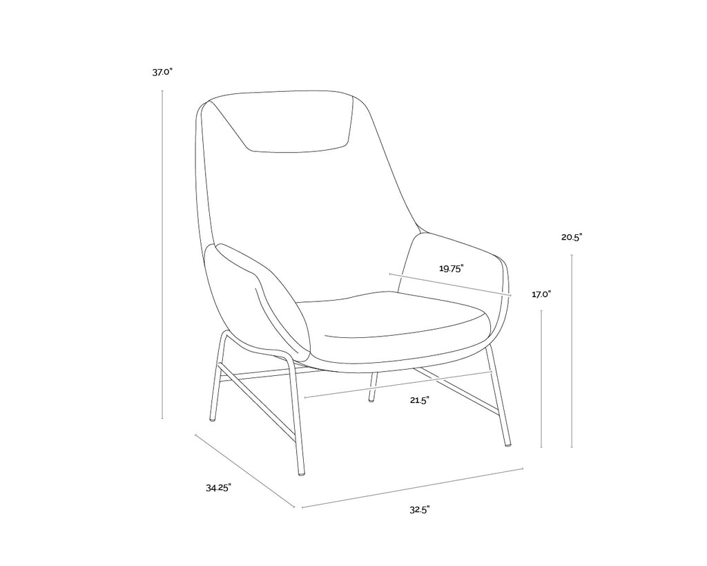 Aletta Lounge Chair : Nono Petrol