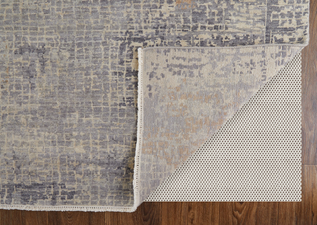 Marinn Modern Watercolor Ivory Gray Tan Area Rug (9'6" x 13'6")