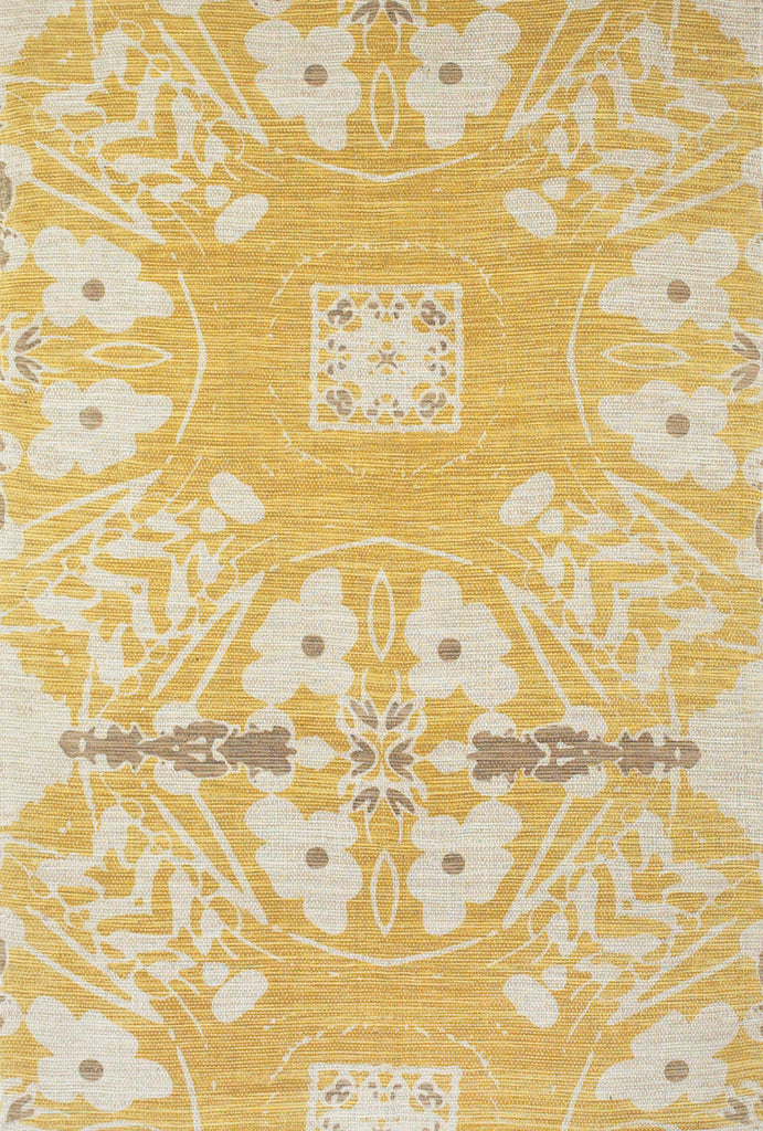 Coronado Modern Floral Botanical Yellow Ivory Taupe Area Rug (8' x 11')