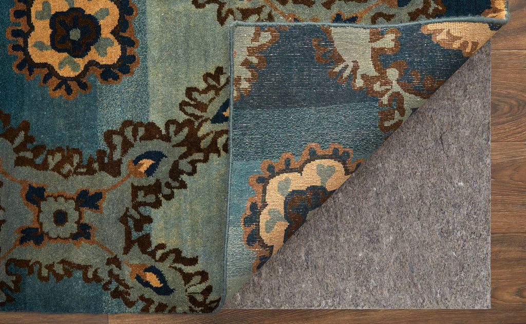 Amzad Transitional Ikat Blue Gray Tan Area Rug (7'9" x 9'9")