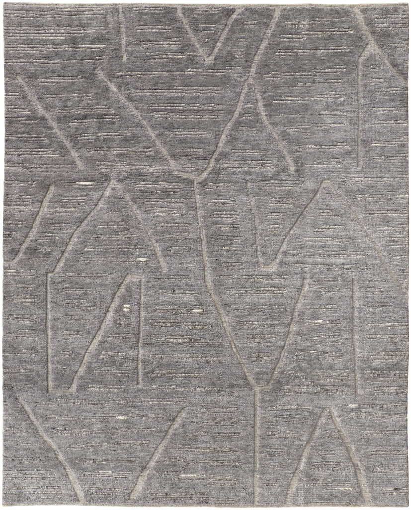 Norah Modern Abstract Gray Area Rug (9'6" x 13'6")