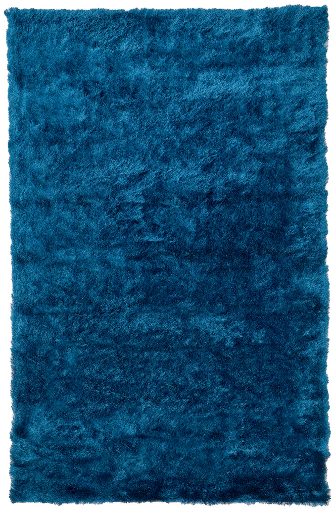 Indochine Modern Solid Blue Green Area Rug (7'6" x 9'6")