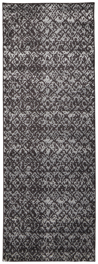 Azeri Transitional Abstract Gray Taupe Area Rug (2'10" x 7'10")