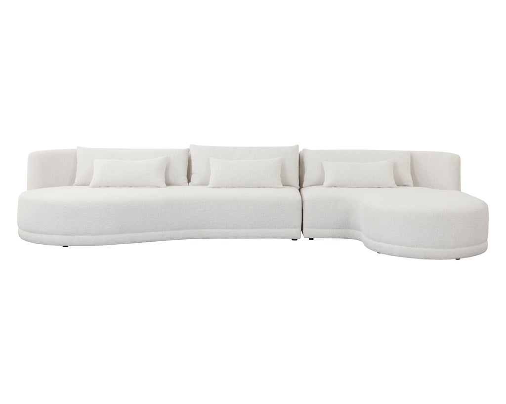 Laken Sofa Chaise - Copenhagen White