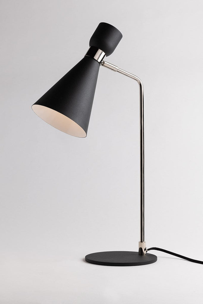 Willa Table Lamp - Polished Nickel/Dusk Black