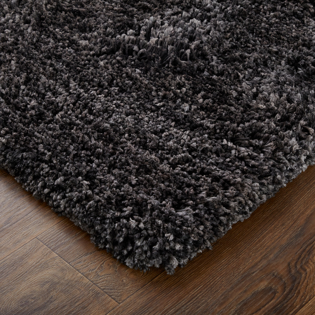 Stoneleigh Modern Solid Black Gray Area Rug (2' x 3')