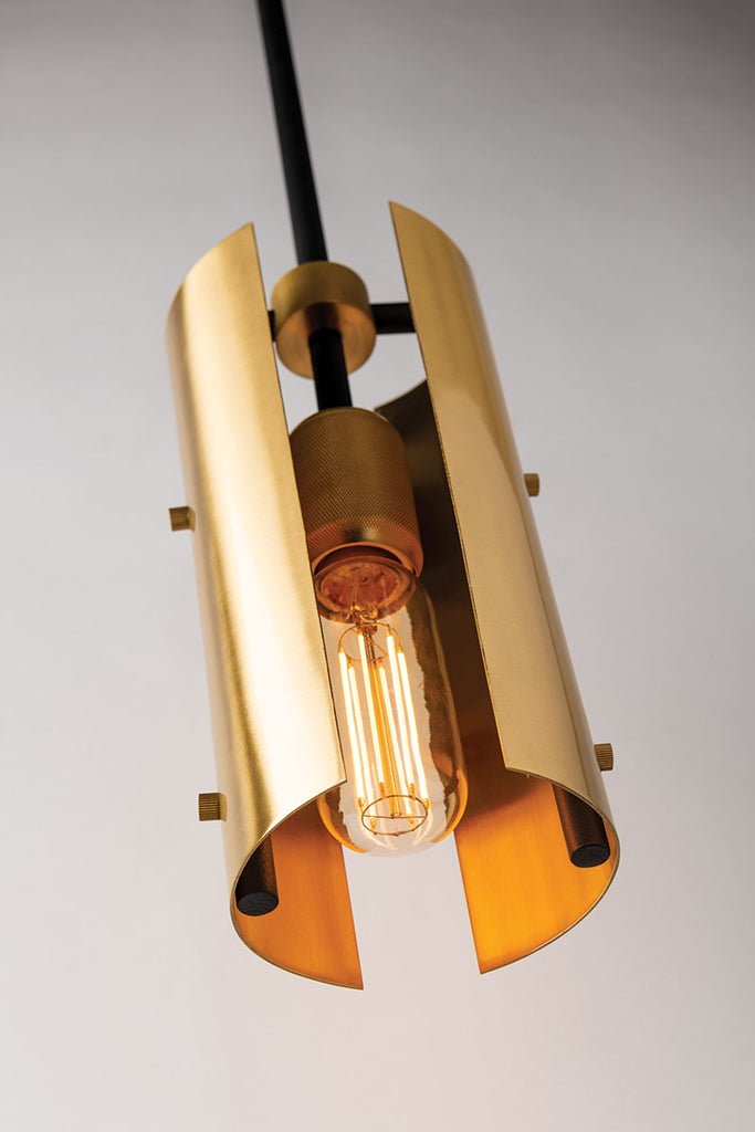 Emerson Island Light 37" - Carbide Blk & Brushed Brass