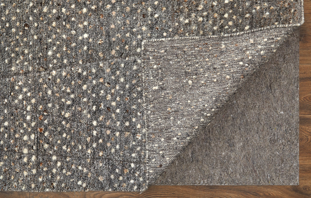 Dering Modern Polka Dots Gray Tan Taupe Area Rug (9' x 12')