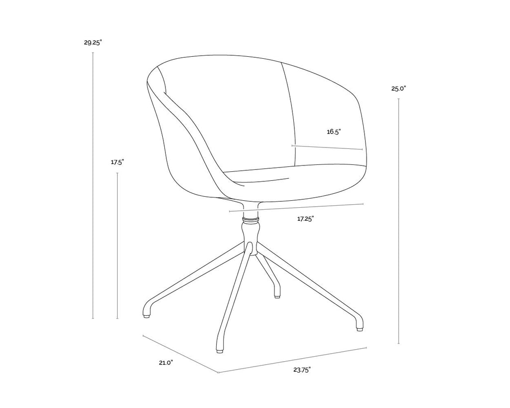 Dina Swivel Dining Armchair