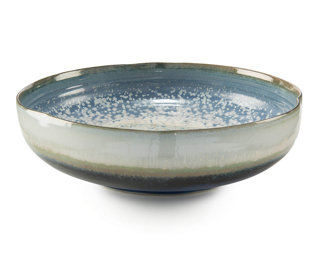 ReactIVe Blue And Cream Shallow Bowl