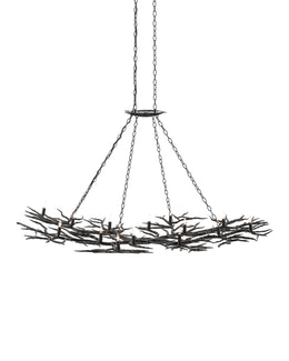 Rainforest Large Bronze Chandelier, Rustic Bronze