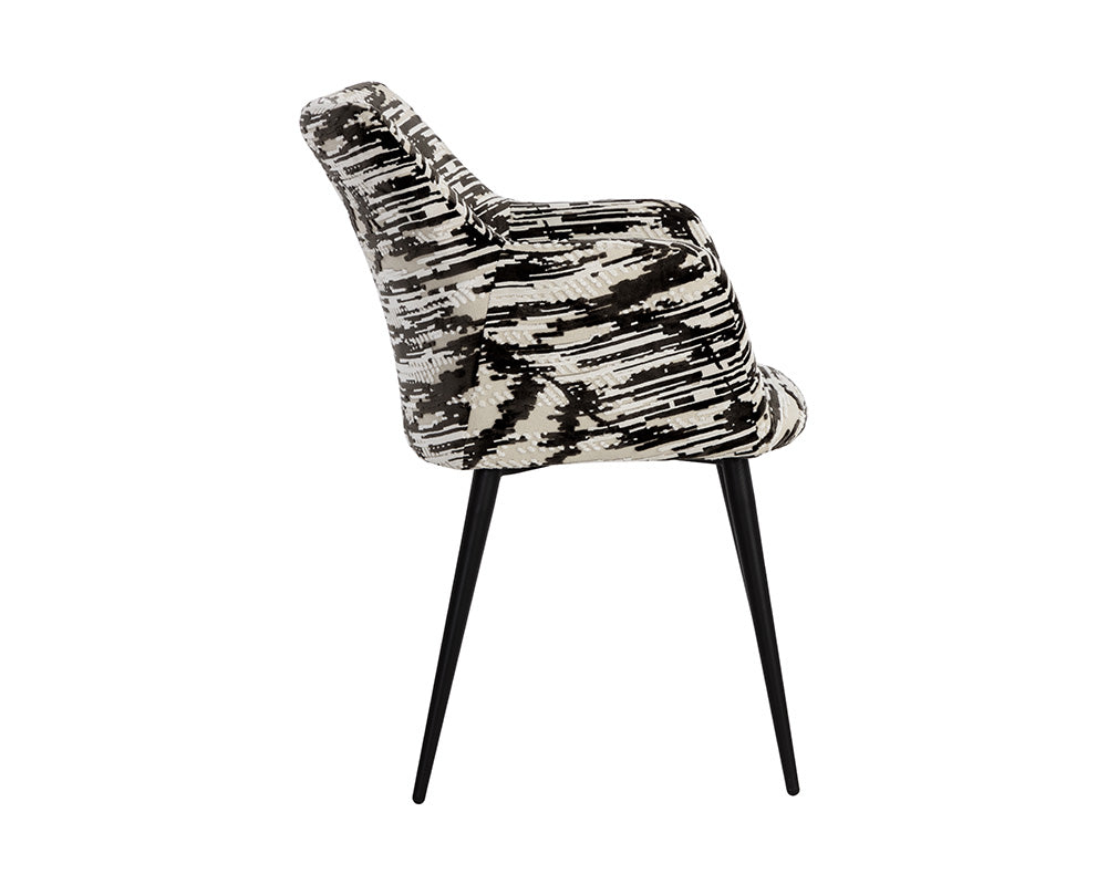 Marilyn Dining Chair - Devore Olive Zebra, Set of 2