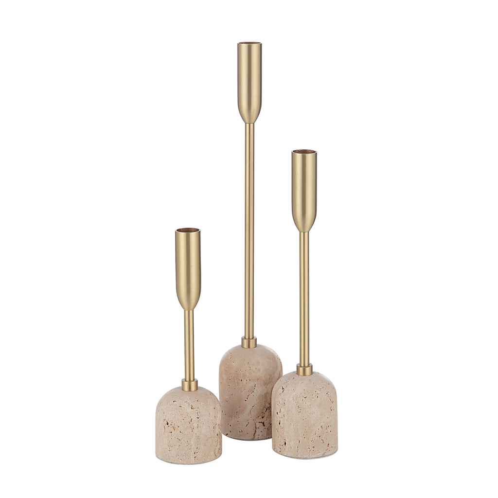 Vesta Set Of 3 Tapered Candle Holder