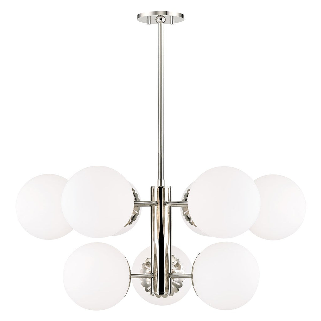 Paige Chandelier 14" - Polished Nickel