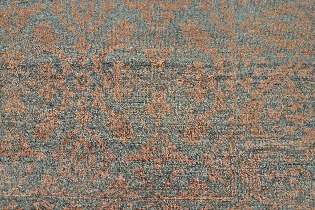 Tesoro I Transitional Damask Gray Tan Area Rug (5'6" x 8'6")