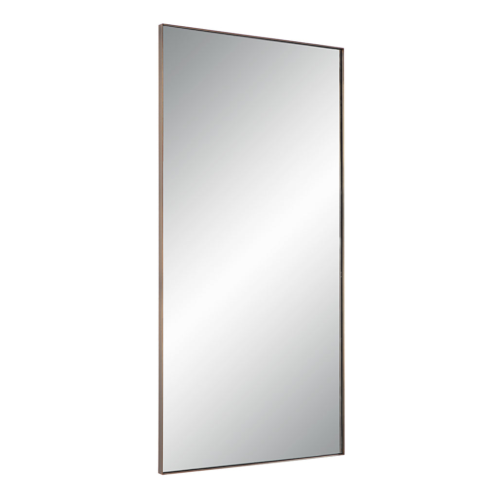 Marigold 60" Tall Rectangular Mirror, Antique Brushed Brass