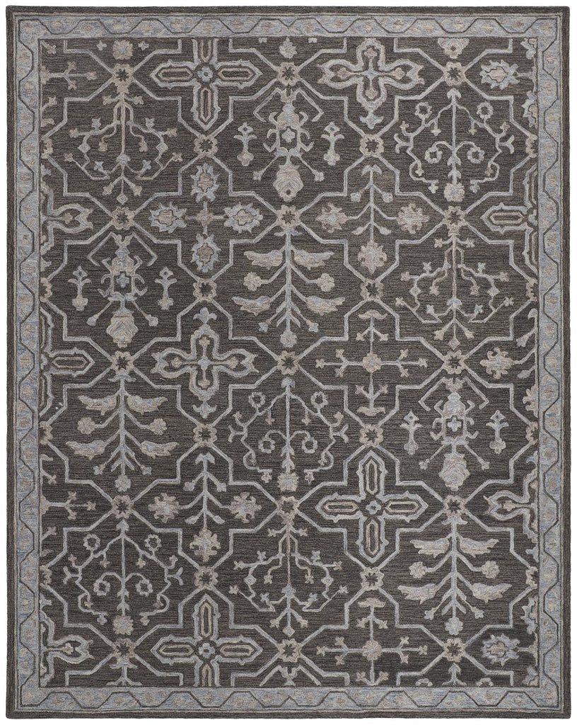 Fallon Traditional Oriental Taupe Gray Area Rug (9' x 12')