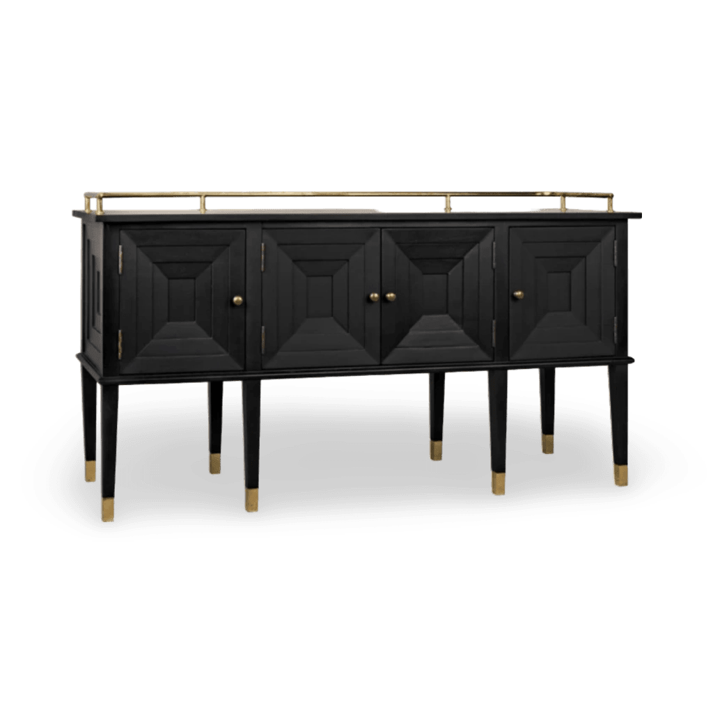 Conveni Sideboard with Brass Detail, Charcoal