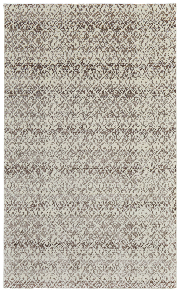 Azeri III Transitional Abstract Ivory Brown Taupe Area Rug (2'2" x 4')