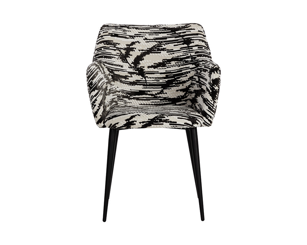 Marilyn Dining Chair - Devore Olive Zebra, Set of 2