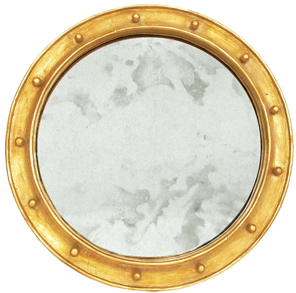 Gold Leaf Round Antique Mirror