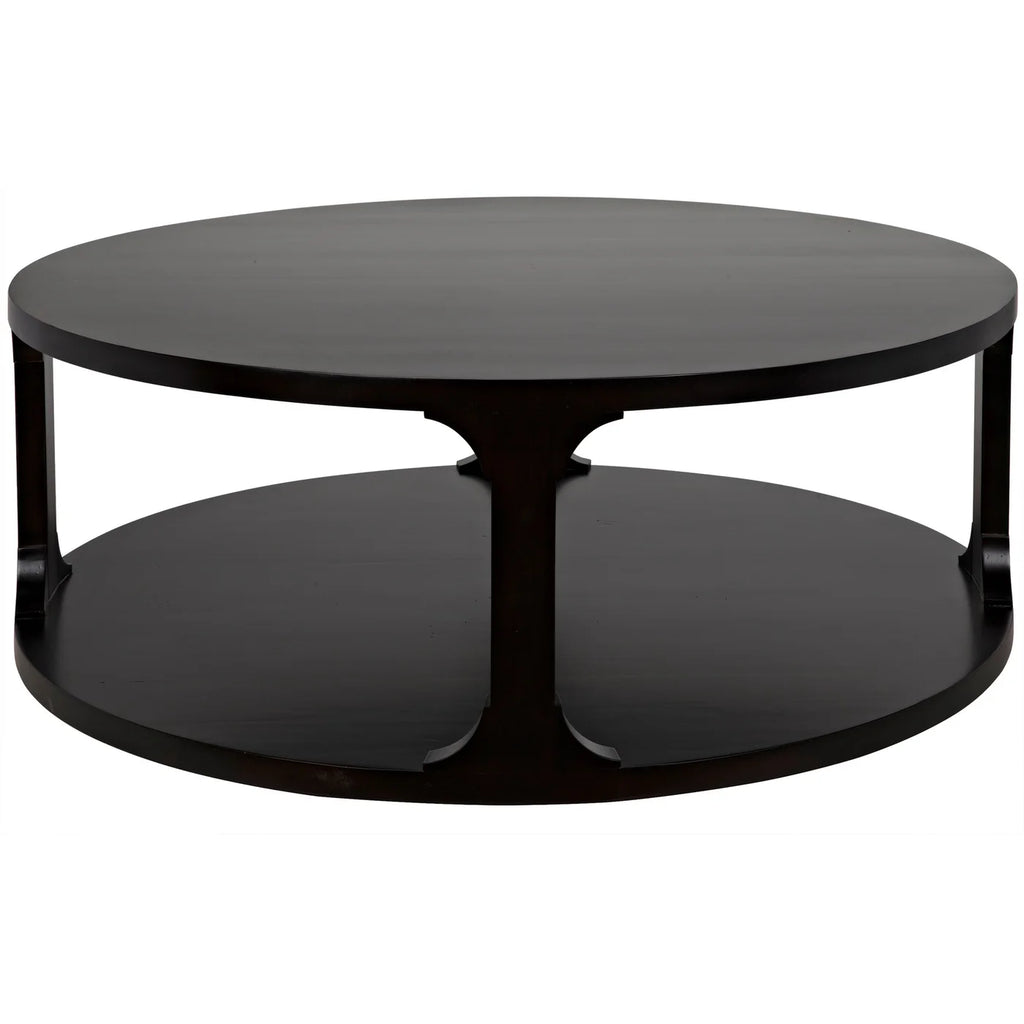 Gimso Round Coffee Table, Alder - Espresso