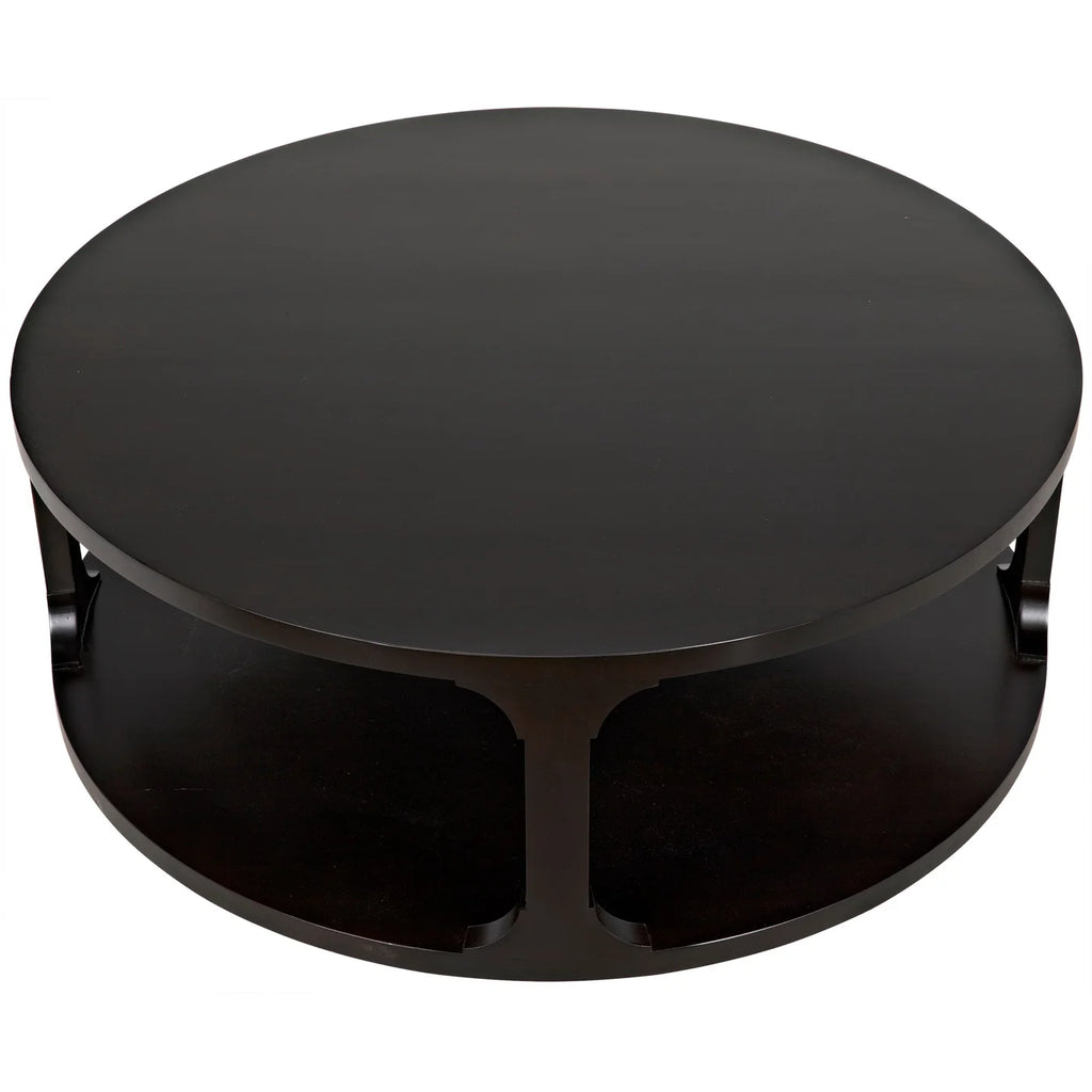 Gimso Round Coffee Table, Alder - Espresso