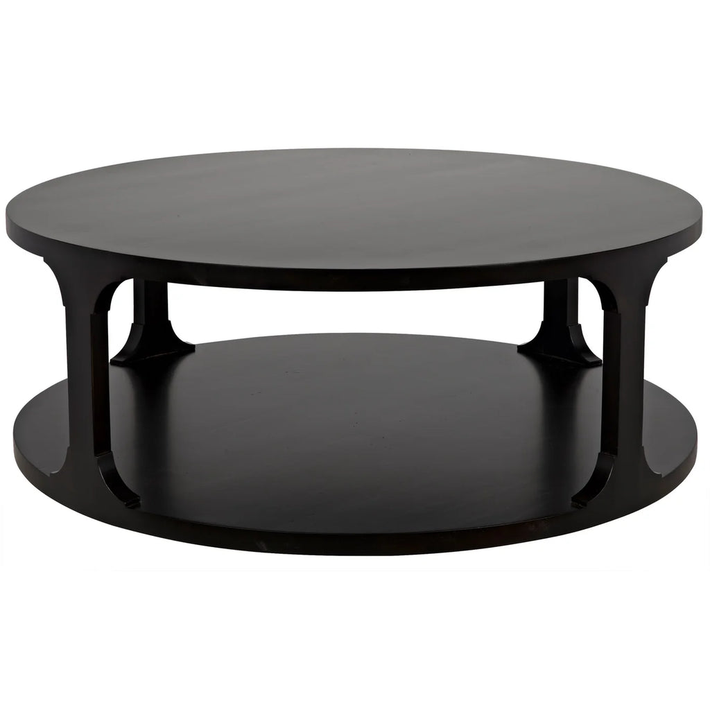 Gimso Round Coffee Table, Alder - Espresso