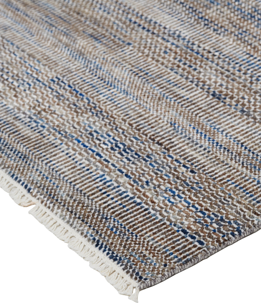 Janson Transitional Stripes Gray Area Rug (2'6" x 10')