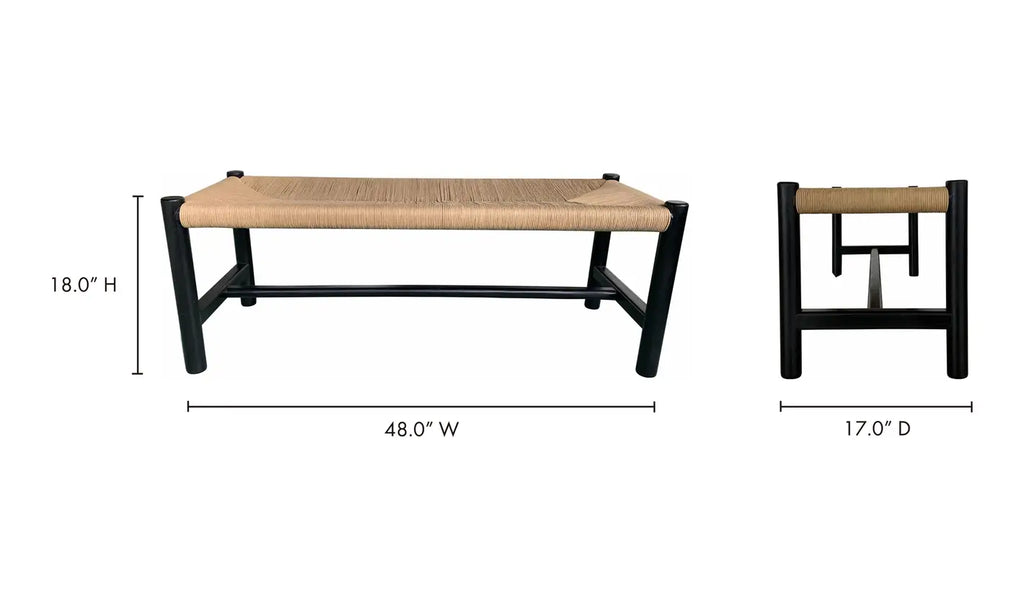 Hawthorn Bench Small, Black