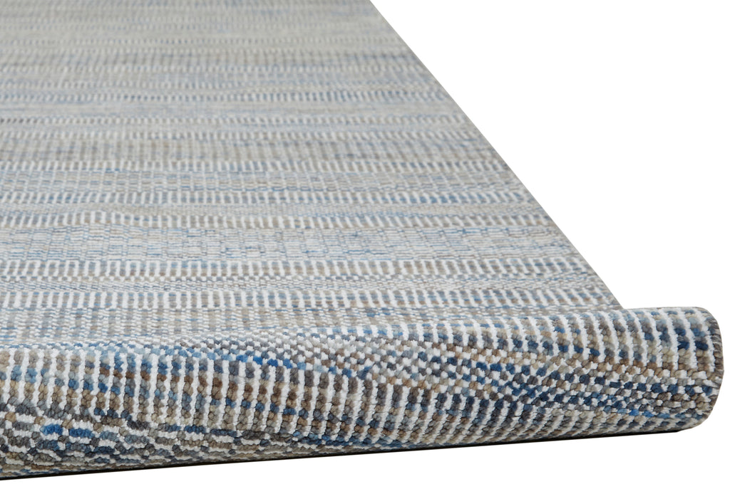 Janson Transitional Stripes Silver Area Rug (2' x 3' / Pattern 1)