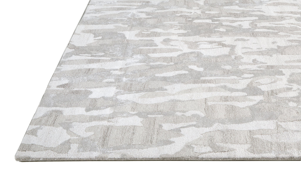 Dryden Transitional Abstract Gray Taupe Silver Area Rug (8' x 10')