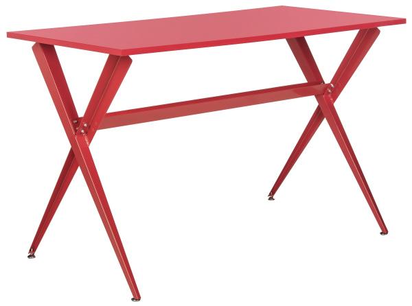 Chapman Cross - Leg Red Metal Desk