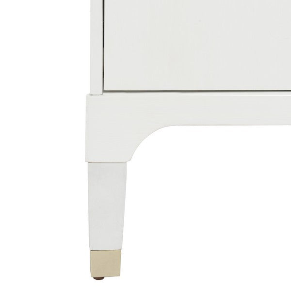 Lorna 3 Drawer Contemporary Night Stand, White