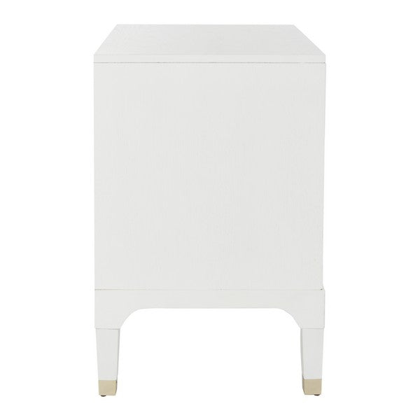 Lorna 3 Drawer Contemporary Night Stand, White