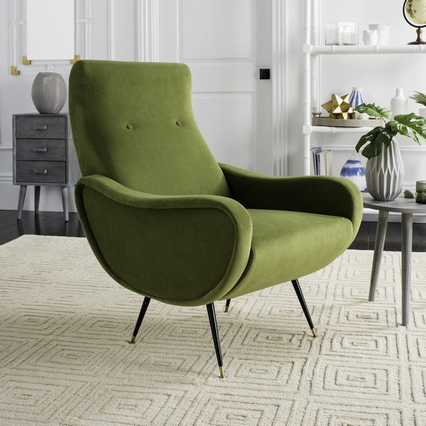 Elicia Velvet Retro Mid Century Accent Chair