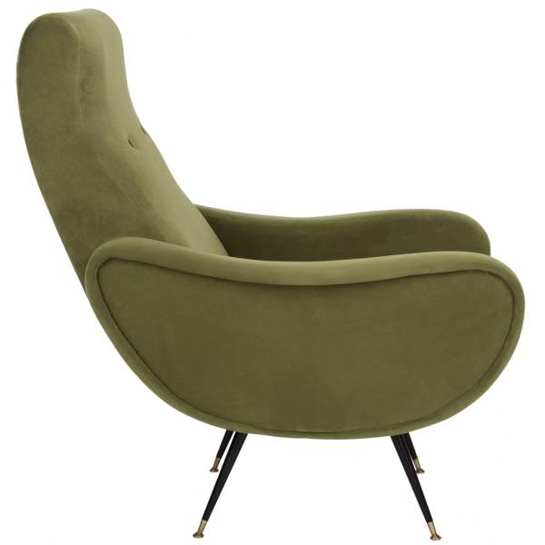 Elicia Velvet Retro Mid Century Accent Chair