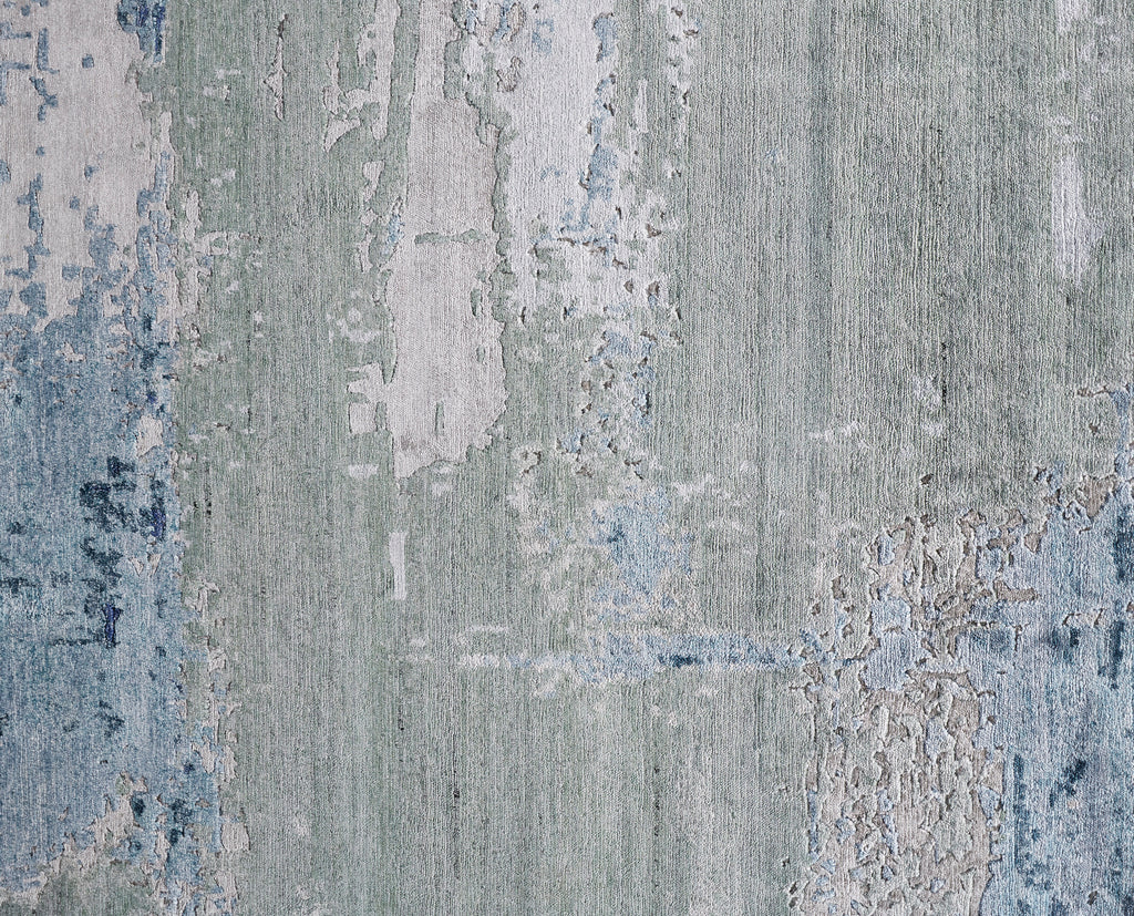 Gemma Modern Abstract Blue Gray Green Area Rug (7'9" x 9'9")