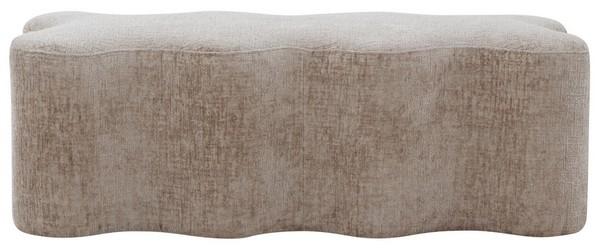 Jacqualessa Chenille Bench, Light Brown