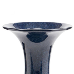 Flare Vase - Deep Blue And White