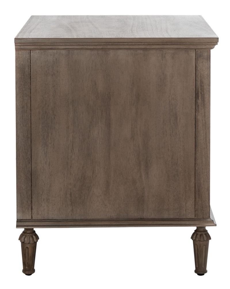 Lisabet 3 Drawer Wood Nightstand, Light Brown